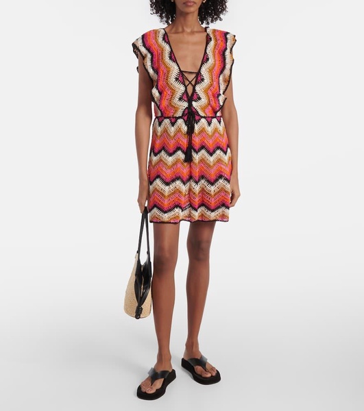 Melissa cotton crochet minidress