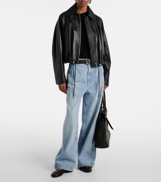 Darsha mid-rise barrel-leg jeans