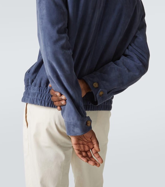 Suede bomber jacket