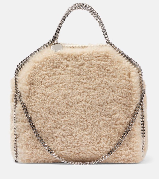 Falabella Large faux shearling tote bag