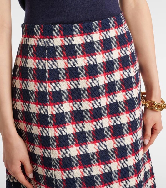 Tweed midi skirt