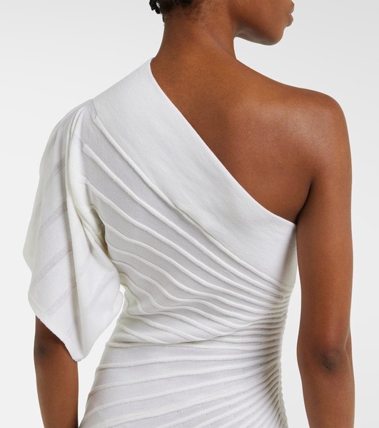 Asym Ray virgin wool midi dress