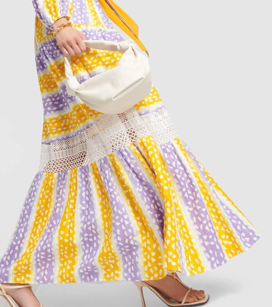 Embroidered cotton maxi dress