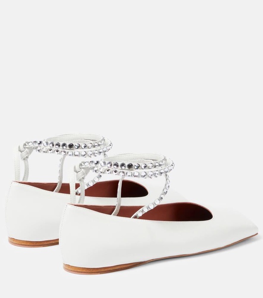 Ane embellished leather ballet flats