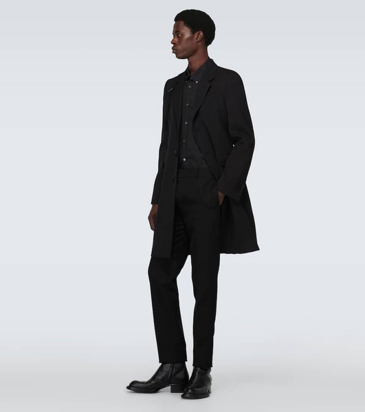 Cotton-blend poplin shirt