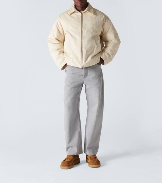 Intrecciato cotton-blend twill down jacket