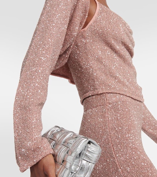 Alimia metallic knit shrug