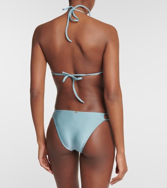 Floral-appliqué cutout bikini