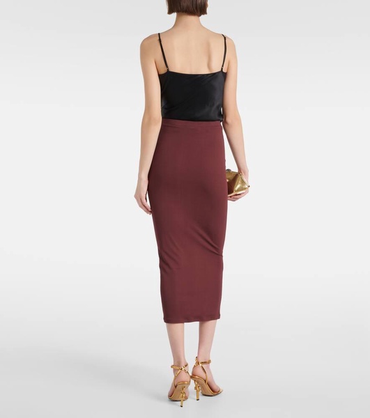 Jersey pencil skirt