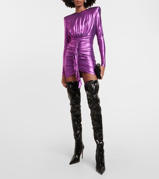 Elixir sequined over-the-knee boots