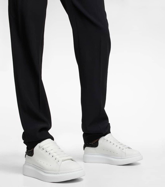 Oversized embellished leather sneakers