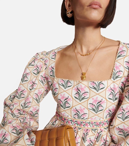 Avena Orquidea cotton poplin minidress