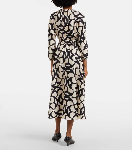 Nina silk twill maxi dress