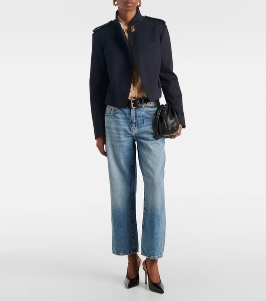 Florence cropped mid-rise straight jeans