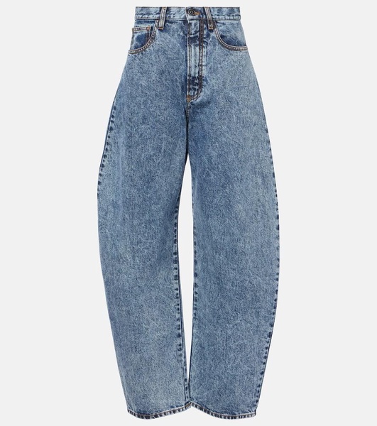 High-rise barrel-leg jeans