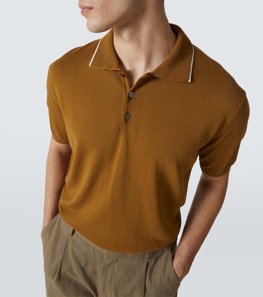 Cotton piqué polo shirt