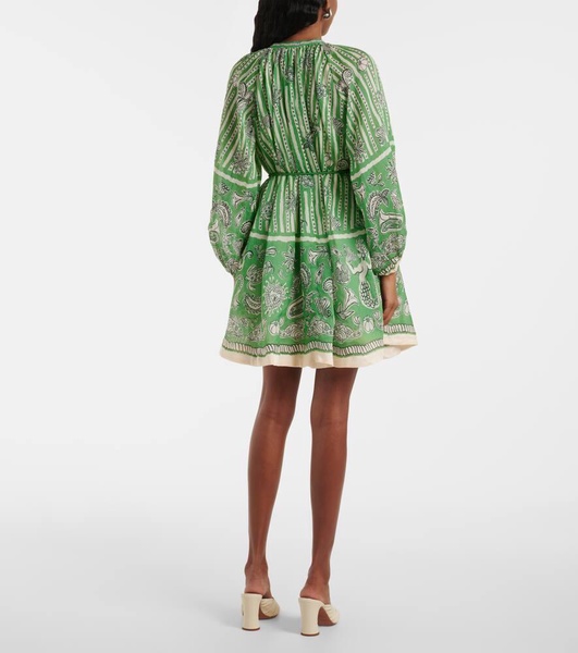 Lula printed linen minidress