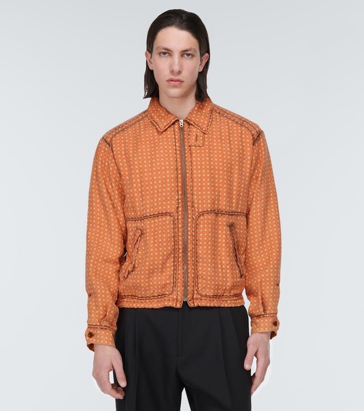 Silk bomber jacket