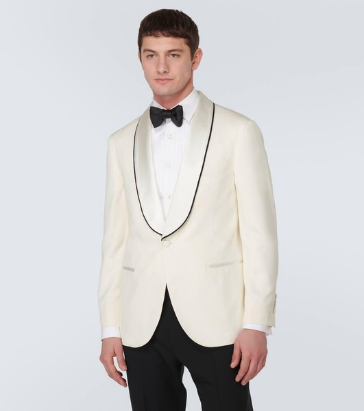 Délavé silk twill tuxedo jacket
