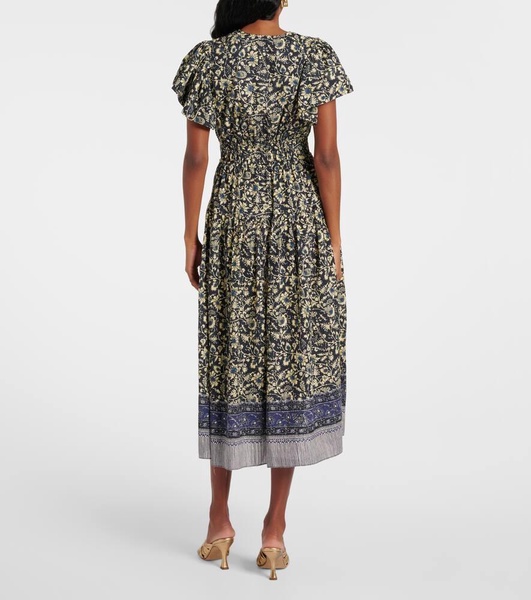 Lyria floral cotton-blend midi dress