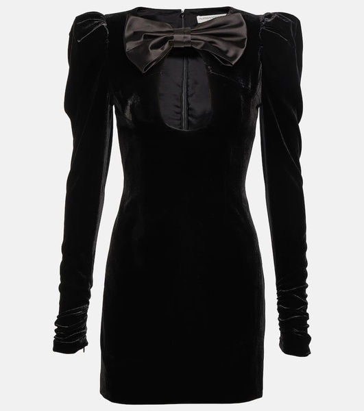 Cutout velvet minidress