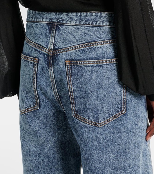Wide-leg wrap jeans