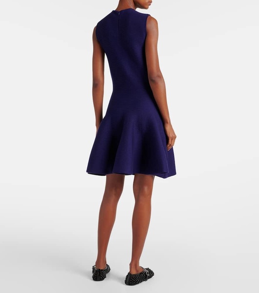 Wool-blend minidress