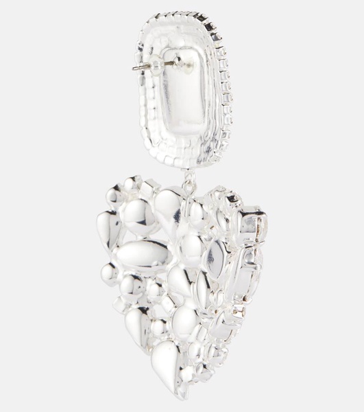 Crystal-embellished drop earrings