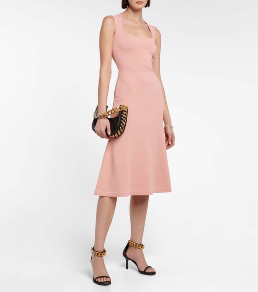Square-neck midi dress