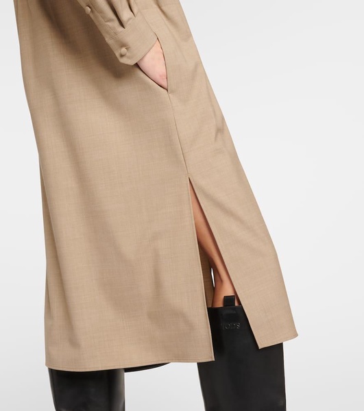Monia virgin wool shirt dress