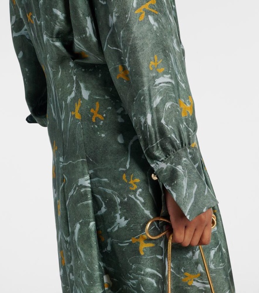 Felicia studded silk maxi dress