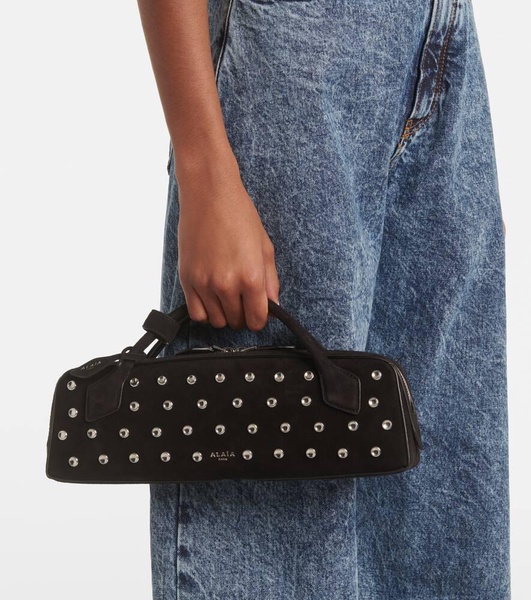 Le Teckel studded suede tote bag