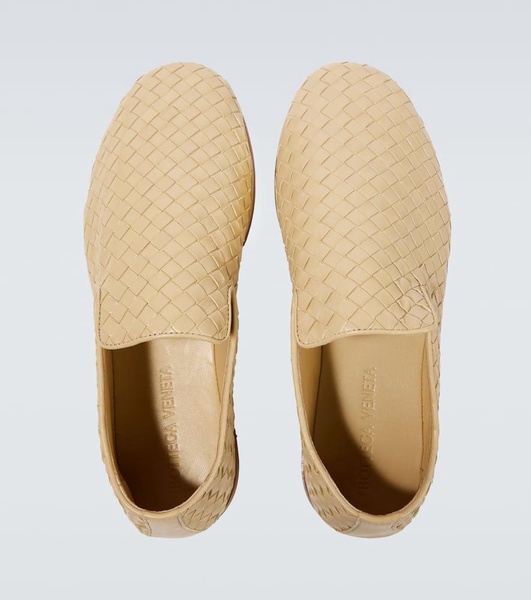 Leather Intrecciato Slippers