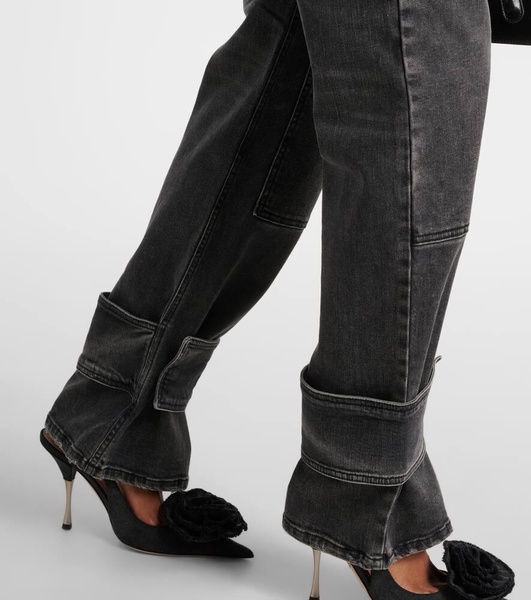 Low-rise straight jeans