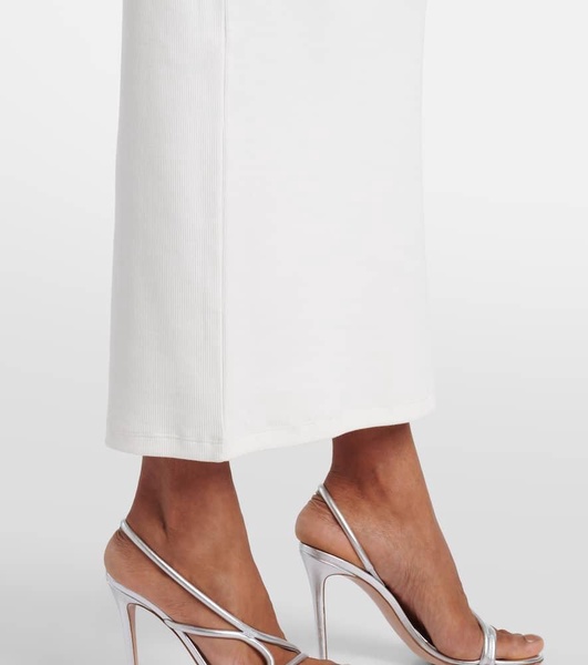Ribbed-knit cotton jersey maxi dress