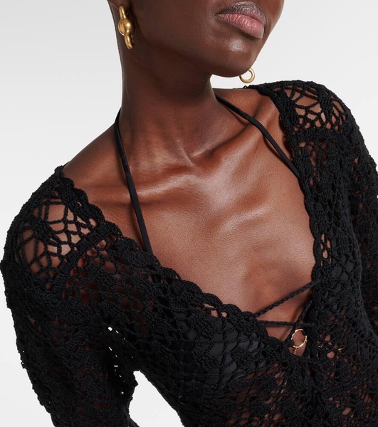 Bianca crochet cotton minidress