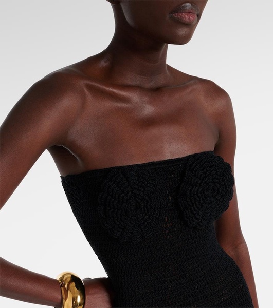 Camellia cotton crochet minidress