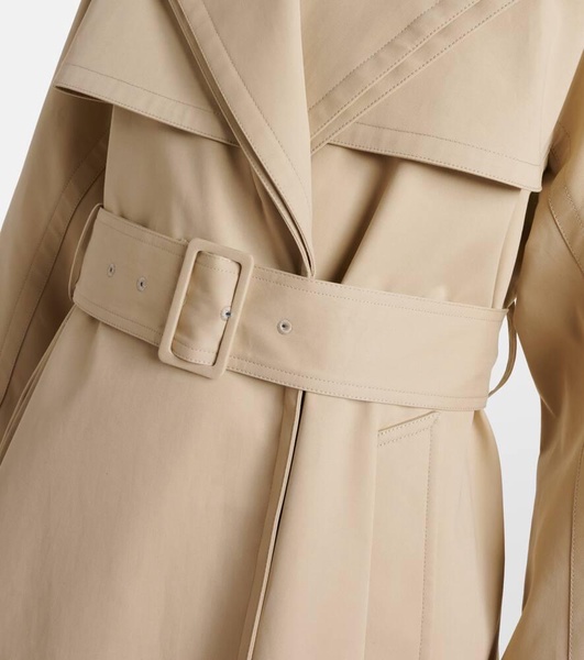 Cotton gabardine trench coat