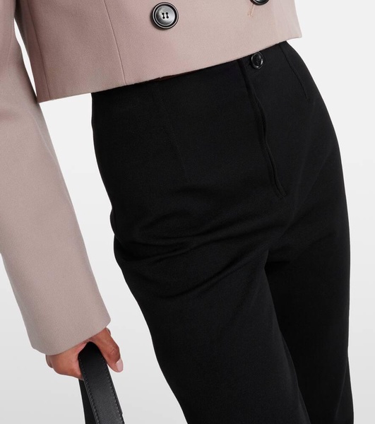 High-rise gabardine leggings
