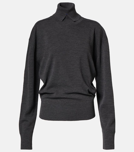 Wool turtleneck sweater