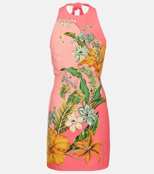 Anika floral linen minidress