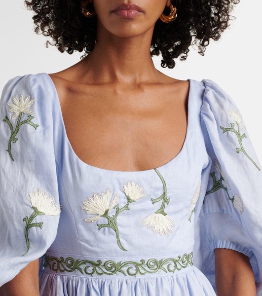 Viviane floral linen maxi dress