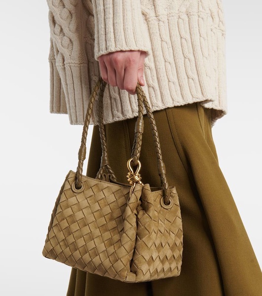 Parachute Small suede shoulder bag