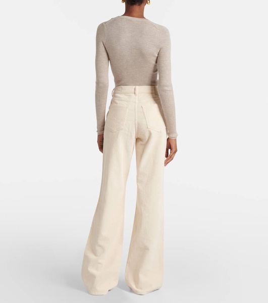 Padua mid-rise cotton corduroy flared jeans