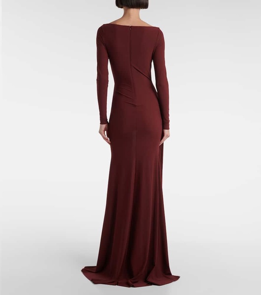 Draped crêpe jersey gown