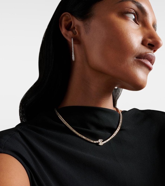 Saturn 18kt gold choker with diamonds