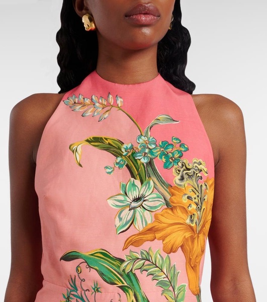 Anika floral linen minidress