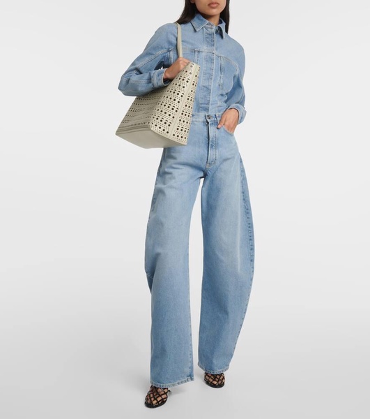 Mina 44 Vienne Wave leather tote bag