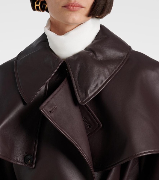 Tim caped leather jacket