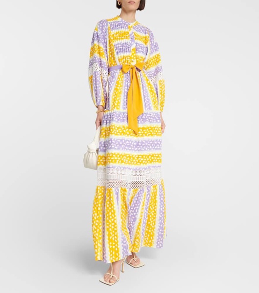 Embroidered cotton maxi dress